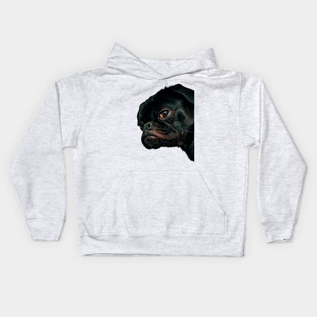 Pug Peekaboo Kids Hoodie by Studio-Sy